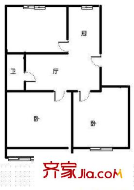 探礦廠宿舍戶型圖戶型圖 3室1廳1衛(wèi)1廚