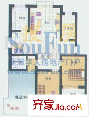 仲宮山水庭院戶型圖2室2廳2衛(wèi)