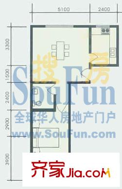 金豐山莊戶型圖1室1廳1衛(wèi)