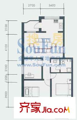 金豐山莊戶型圖3室2廳1衛(wèi)