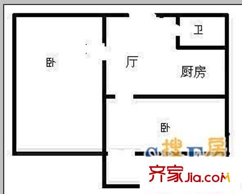 華山黃河河務(wù)局宿舍戶型圖黃河河務(wù)局宿舍 2室 戶型圖 2室1廳1衛(wèi)1廚