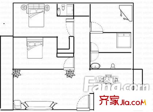 悉尼花鄉(xiāng)戶型圖戶型圖 3室2廳2衛(wèi)1廚