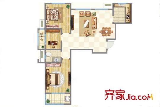 明湖?太學(xué)苑3號樓標(biāo)準(zhǔn)層品味三室 3室2廳1衛(wèi)1廚