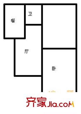 華山黃河河務局宿舍戶型圖黃河河務局宿舍 2室 戶型圖 2室2廳1衛(wèi)1廚