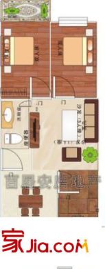 段店花園 2室 戶型圖