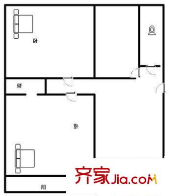 山大二院對(duì)面宿舍戶(hù)型圖山大二院對(duì)面單位宿舍 2室 戶(hù)型圖 2室1廳1衛(wèi)1廚