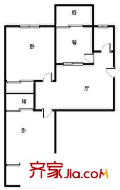 山大二院對(duì)面宿舍戶(hù)型圖山大二院對(duì)面單位宿舍 2室 戶(hù)型圖 2室2廳1衛(wèi)1廚