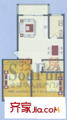 石橋新苑戶型圖兩室兩廳一衛(wèi)戶型 2室2廳1衛(wèi)