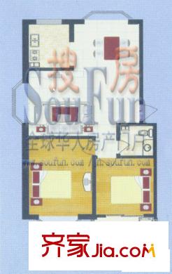 石橋新苑戶型圖兩室兩廳一衛(wèi)戶型 2室2廳1衛(wèi)