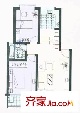 康和苑戶型圖221 91.8 2室2廳1衛(wèi)1廚