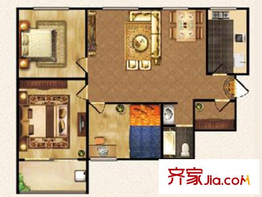 北橋?山景苑一期1#、4#、5#樓標(biāo)準(zhǔn)層A1戶型 3室2廳1衛(wèi)1廚