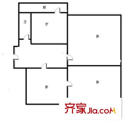 楊莊小區(qū)戶型圖3室 戶型圖 3室1廳1衛(wèi)