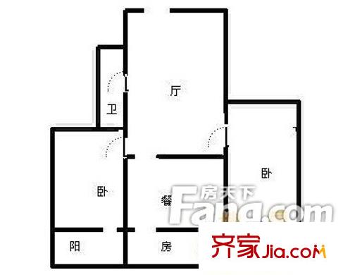 河務局宿舍(經(jīng)十一路)戶型圖河務局宿舍（經(jīng)十一路）1 2室2廳1衛(wèi)1廚