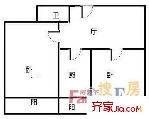河務局宿舍(經(jīng)十一路)戶型圖河務局宿舍（經(jīng)十一路）3 2室2廳1衛(wèi)1廚