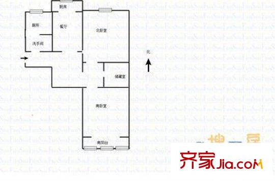 建設路52號院 戶型圖