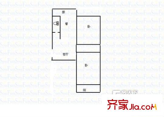 建設路52號院 戶型圖