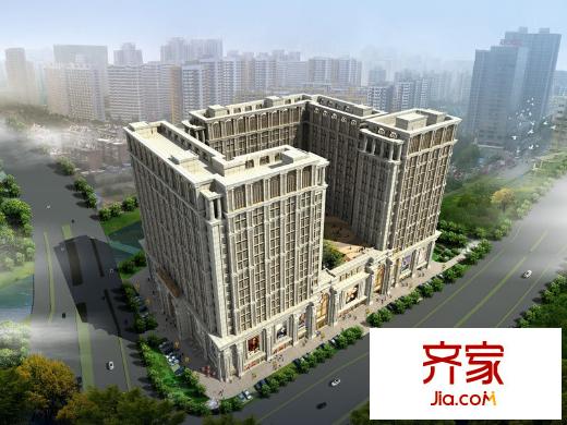 歐亞大觀(guān)商都樓體鳥(niǎo)瞰效果圖