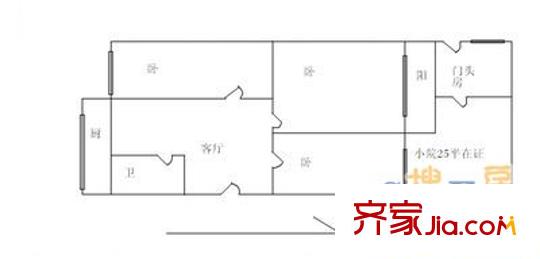 楊莊東路單位宿舍 3室 戶型圖