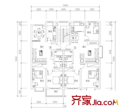 怡祥苑戶型圖戶型單元平面圖 