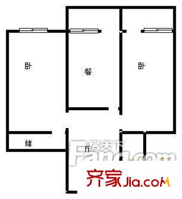 河務(wù)局宿舍(利農(nóng)莊路)戶型圖河務(wù)局宿舍(利農(nóng)莊路) 戶型圖4 2室2廳1衛(wèi)1廚
