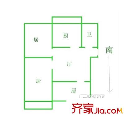 土屋路第五干休所宿舍戶型圖第五干休所宿舍3111 3室1廳1衛(wèi)1廚