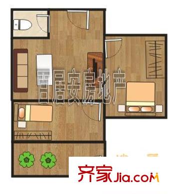 水屯路單位宿舍 1室 戶(hù)型圖
