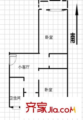 省委黨校宿舍 2室 戶型圖