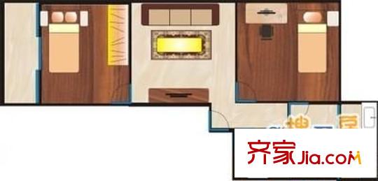 桃園小區(qū)附近宿舍戶型圖桃園小區(qū)附近單位宿舍 2室 戶型圖 2室1廳1衛(wèi)1廚
