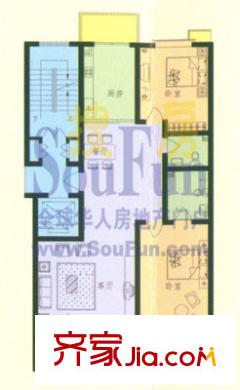 美景秀苑戶型圖兩室兩廳兩衛(wèi) 2室2廳2衛(wèi)