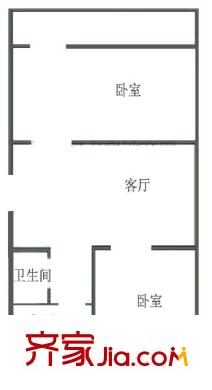 黃橋花園戶型圖221 104 2室2廳1衛(wèi)1廚