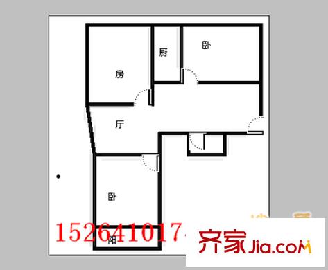 供電局宿舍（標山南路）戶型圖標山南路供電局宿舍 3室 戶型圖 3室1廳1衛(wèi)1廚