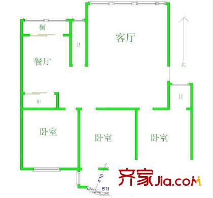 千佛山西路燃料集團(tuán)宿舍戶型圖2