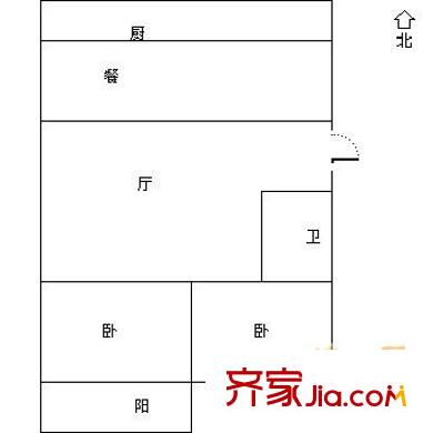 興濟河交通銀行宿舍 2室 戶型圖
