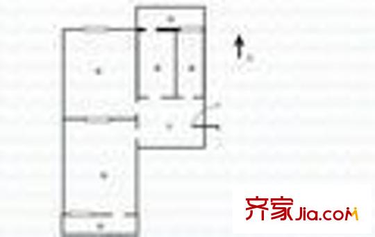 元首針織廠宿舍戶型圖元首針織廠單位宿舍 2室 戶型圖 2室1廳1衛(wèi)1廚