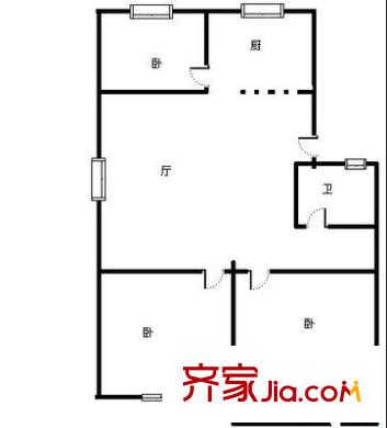 康潤(rùn)佳園 3室 戶型圖