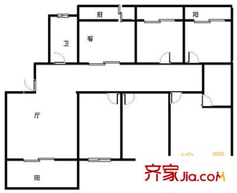 名都花園 5室 戶型圖