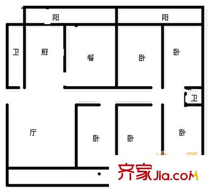 名都花園 5室 戶型圖