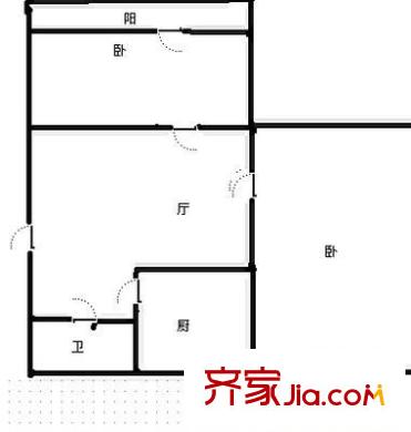 樂康街小區(qū) 2室 戶型圖