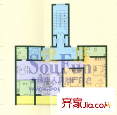 美景秀苑戶型圖兩室兩廳兩衛(wèi) 2室2廳2衛(wèi)