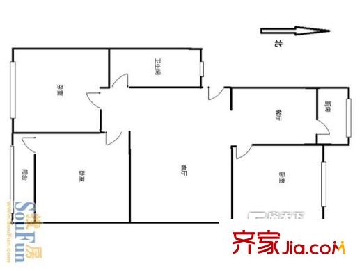歷城教委宿舍 戶型圖