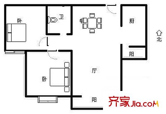化工廠宿舍 戶型圖