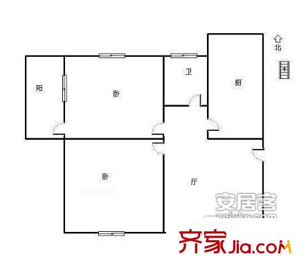 龍泉家園戶型圖211 2室1廳1衛(wèi)1廚