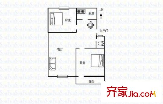 康潤佳園 3室 戶型圖