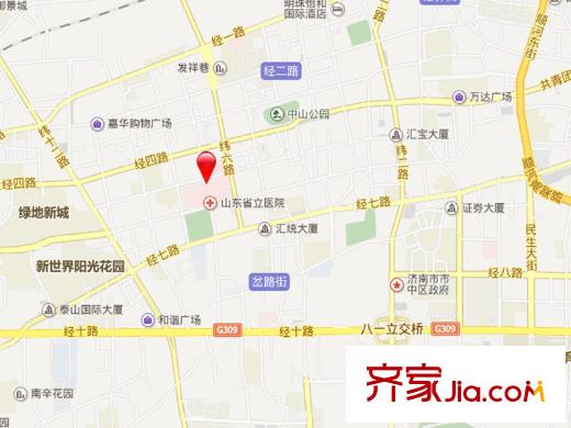 經(jīng)五緯七單位宿舍交通圖 