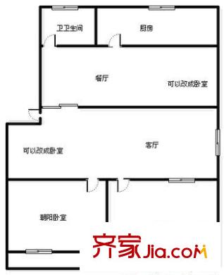 濟(jì)濼路單位宿舍戶型圖濟(jì)洛路公安局宿舍 2室 戶型圖 2室2廳1衛(wèi)1廚