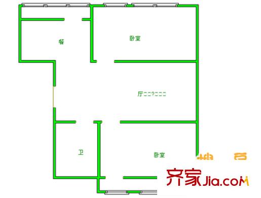 濟(jì)濼路單位宿舍戶型圖濟(jì)洛路公安局宿舍 2室 戶型圖 2室1廳1衛(wèi)1廚