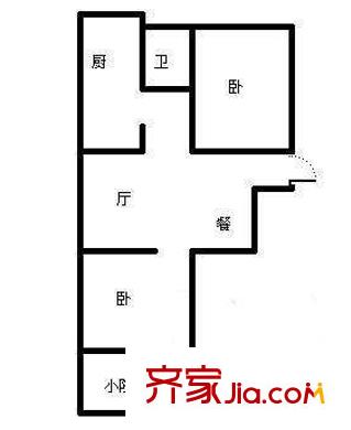 學府麗苑戶型圖郭店鐵廠宿舍2-2 2室2廳1衛(wèi)1廚