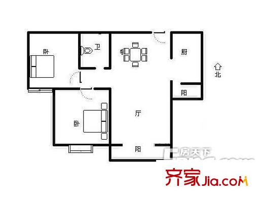 南北丹鳳街公安局宿舍 戶(hù)型圖