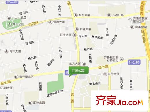 匯統(tǒng)公寓交通圖 