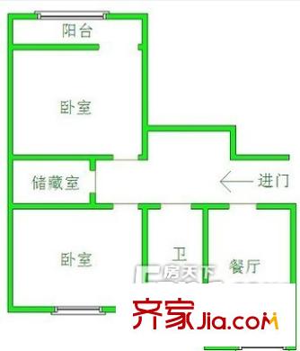 濟(jì)南大學(xué)宿舍戶型圖機(jī)械廳宿舍戶型圖5 2室1廳1衛(wèi)1廚